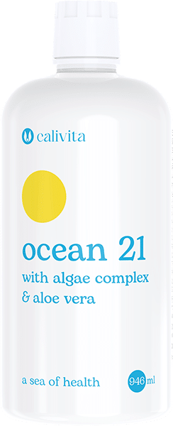 Ocean 21, edinstven, izjemno dragocen izdelek, vsebuje osem vrst morskih alg (rjave, modre in rdeče), aloe vero, taheebo, rdečo peso, korenine, brusnice in posebno lastniško mešanico z 59 elementi v nadaljevanju, ki vključuje tudi srebro.