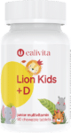 Lion Kids +D Naravni multivitamini z dodanim vitaminom D za otroke od 3. leta starosti in šolarje