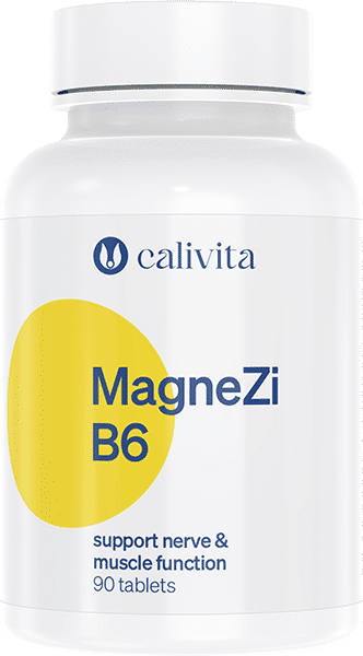 Magnezij v kombinaciji s cinkom in vitaminom B6. Magnezij podpira več kot 300 vitalnih funkcij. Ščiti naše mišice, zlasti krepi srčno mišico, preprečuje motnje srčnega ritma, zmanjšuje tveganje za nastanek krvnih strdkov in srčnih napadov, vzdržuje vodno ravnovesje v telesu in normalizira krvni tlak.